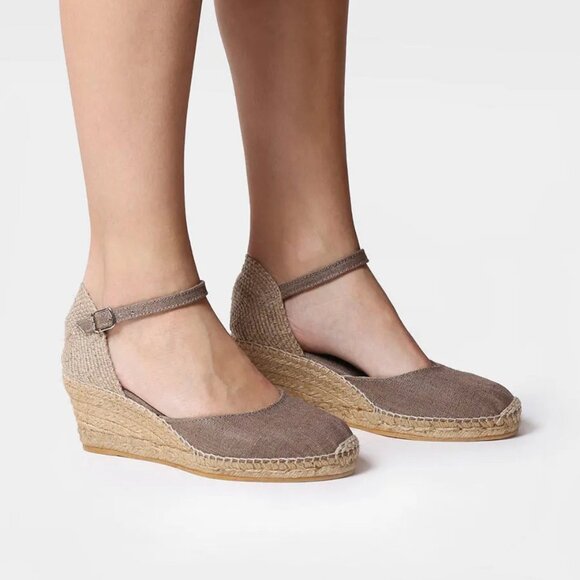 Toni Pons "Caldes" Jute Wedge Espadrilles with Buckle - taupe - Size 9 (EU40) - Picture 11 of 12